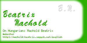 beatrix machold business card